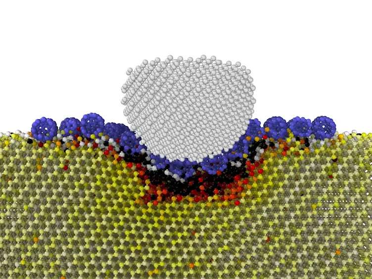 Probing C<sub>84</sub>-embedded Si Substrate Using Scanning Probe Microscopy and Molecular Dynamics
