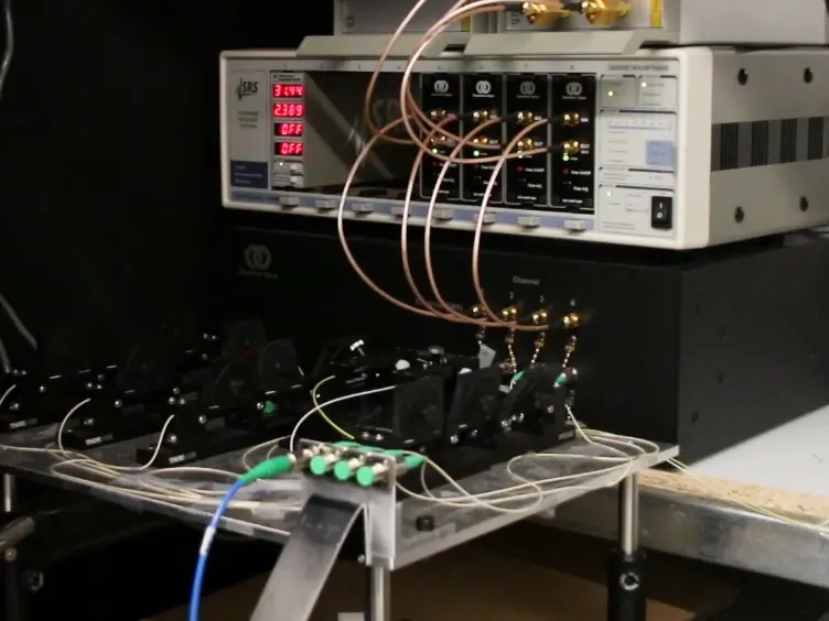 Generation and Coherent Control of Pulsed Quantum Frequency Combs