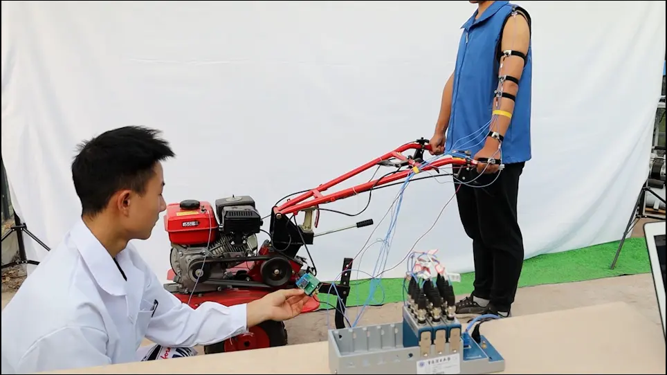 Measurement of the Hand Transmitted Vibration of the Human Hand Arm System During Operation of a Hand Tractor