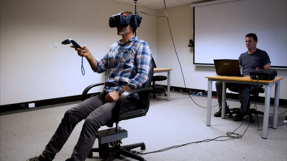 Controlled Rotation of Human Observers in a Virtual Reality Environment