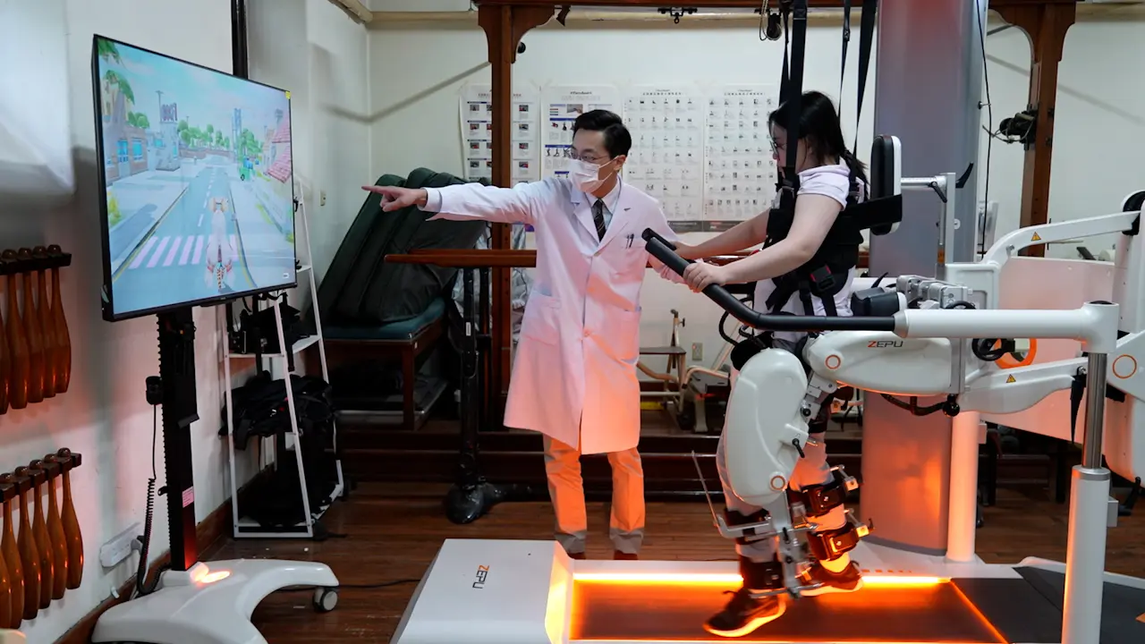A Rehabilitation Program of Exoskeleton-assisted Body Weight-Supported Treadmill Training with Non-immersive Virtual Reality for Stroke Patients