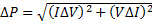 Electric power calculation formula, ΔP=√((ΔV)^2+(VΔI)^2), static equilibrium equation.