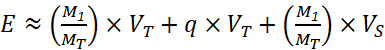 Equation for energy approximation, featuring mathematical symbols and variables.