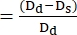 Static equilibrium equation, formula (Dd-Ds)/Dd, used for calculating specific dimensions.