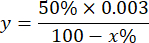 figure-protocol-3 Mathematical formula for calculating y, illustrating percentage calculation in data analysis context.