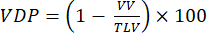 VDP formula for voidage determination efficiency in chemical engineering processes.