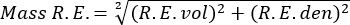 Mass error equation formula; method for calculating relative error; mathematical analysis.