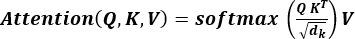 Attention mechanism formula; softmax function; mathematical expression; neural networks.