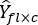Statistical symbol Ŷflxc used in regression analysis equation with hat notation.