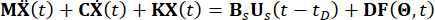 Dynamic system equation ΣF=0; includes mass, damping, stiffness; used in system dynamics analysis.