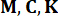 Symbols M, C, K for mechanical system variables; text image; educational keywords.