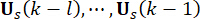 Discrete calculus formula, U_s(k-l) to U_s(k-1), for time series analysis and pattern prediction.