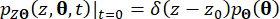 Probability density equation for static equilibrium; symbolic representation in theoretical physics.