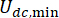 Static equilibrium concept, equation \(U_{dc,min}\), mathematics, symbolic analysis.