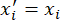 Linear transformation equation x'i=xi, mathematical formula.