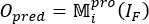 Equation for predictive modeling with subscripts and superscripts, used in statistical analysis.