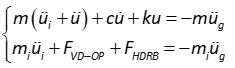 figure-protocol-5 Equations for mechanical dynamics in vibration analysis; mathematical concept, formula.