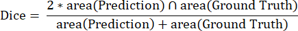 figure-protocol-3 Dice coefficient equation; mathematical formula for image segmentation accuracy analysis.