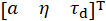 Matrix vector notation for static equilibrium analysis; symbol representation.