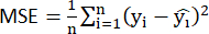 Mean Squared Error formula, MSE equation, statistical error analysis, prediction accuracy measurement.