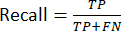 Recall formula: TP/(TP+FN), key performance metric, equation diagram, data accuracy analysis.
