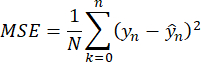 Mean Squared Error equation, formula; statistical analysis, error measurement, predictive modeling.