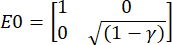 Quantum mechanics matrix E0 formula; static equilibrium; mathematical equation.