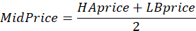 figure-protocol-4 MidPrice equation: (HAprice + LBprice)/2, financial calculation formula.