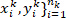 Polynomial function graphing, equation: {xᵢᵏ, yᵢᵏ}ᵢ₌₁ⁿₖ, mathematical data analysis.