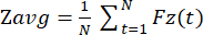 Static equilibrium equation ΣFz(t)/N, mathematical formula, educational use.