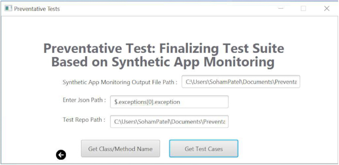 figure-protocol-5 Preventative Test interface diagram for synthetic app monitoring; JSON path setup for test case development.
