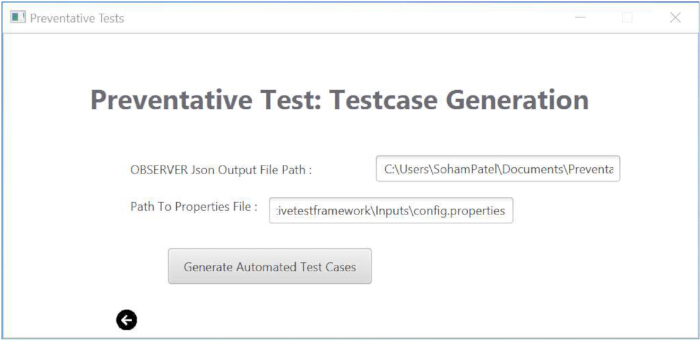 figure-protocol-7 Preventative test automation; interface for testcase generation; software testing setup; JSON, properties file.