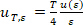 Thermodynamics equation for energy transfer, u(T,s) = Tu(ε)/4ε, formula representation.