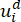 Mathematical equation with variables u sub i and superscripts for statistical analysis modeling.