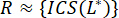 Static equilibrium equation, R ≈ {ICS(L*)}, symbolic representation, educational formula.