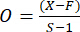 Static equilibrium equation O=(X-F)/(S-1), educational diagram, balance analysis.