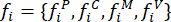 Equation in set theory; variables indicate different forces; mathematical expression.