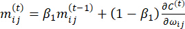 Adam optimization update equation; formula; machine learning algorithm improvement.