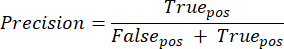 figure-results-1 精确率公式:\( \text{True}_{\text{pos}} / (\text{False}_{\text{pos}} + \text{True}_{\text{pos}}) \) 方程。