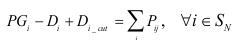 Power equilibrium equation, ΣPij in system analysis formula, related to distribution networks.