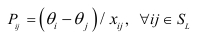 Psychometric equation, Py=(θi-θj)/xij, ∀ij∈SL, explains probability in educational tests.