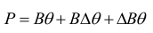 Static equilibrium equation P=Bθ+BΔθ+ΔBθ; mathematical formula analysis.