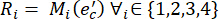 figure-protocol-18 Mathematical vector equation; Ri=Mi(e'z); variable expression analysis; educational use.