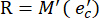 figure-protocol-22 Static equilibrium equation, R=M'(e_c'), mathematical formula, educational use.