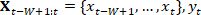 Time series analysis equation in diagram format for forecasting using lag variables.