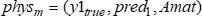Equation for static equilibrium, formula: phys_m = (y1_true, pred_fd, Amat), educational use.