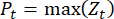 figure-protocol-23 Mathematical formula showing Pt=max(Zt) for statistical analysis, equations concept.