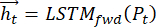 LSTM forward pass equation, neural network, deep learning model, sequence processing formula