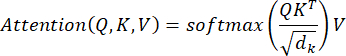 figure-protocol-38 Attention mechanism formula: softmax((QK^T)/√d_k)V, deep learning model analysis.