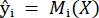 figure-protocol-45 Mathematical prediction model equation \( \hat{y}_i = M_i(X) \), statistical analysis.